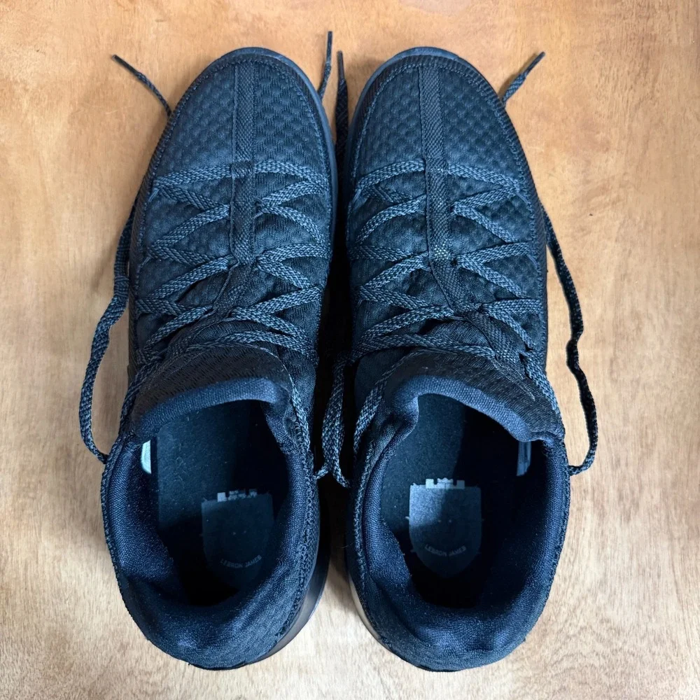 Nike LeBron 17 Low Triple Black Shoes Mens Sz 14 Basketball Sneakers CD5007-003